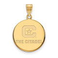 Sterling Silver w/GP LogoArt The Citadel Large Pendant