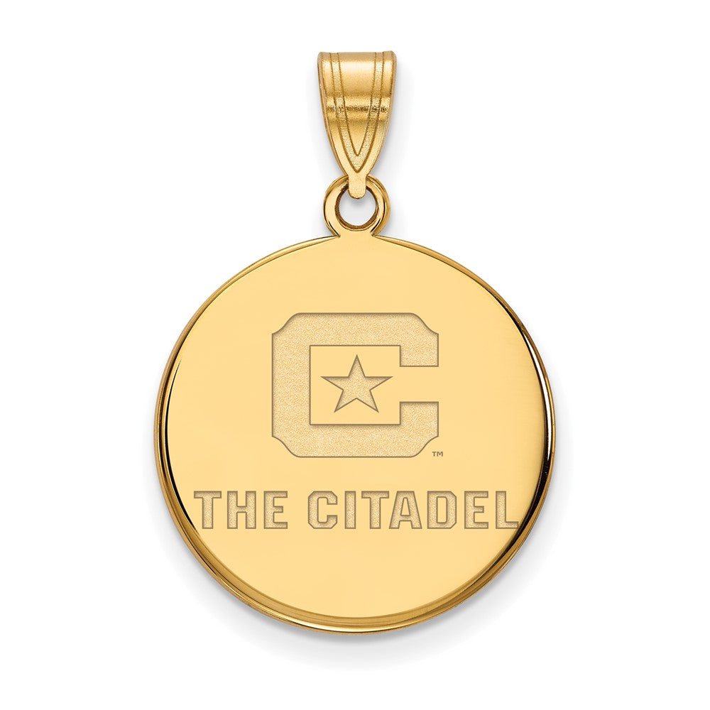 Sterling Silver w/GP LogoArt The Citadel Large Pendant