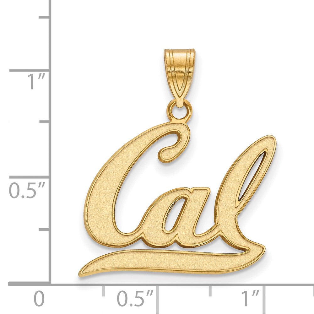 Sterling Silver Gold-plated LogoArt University of California Berkeley Large Pendant