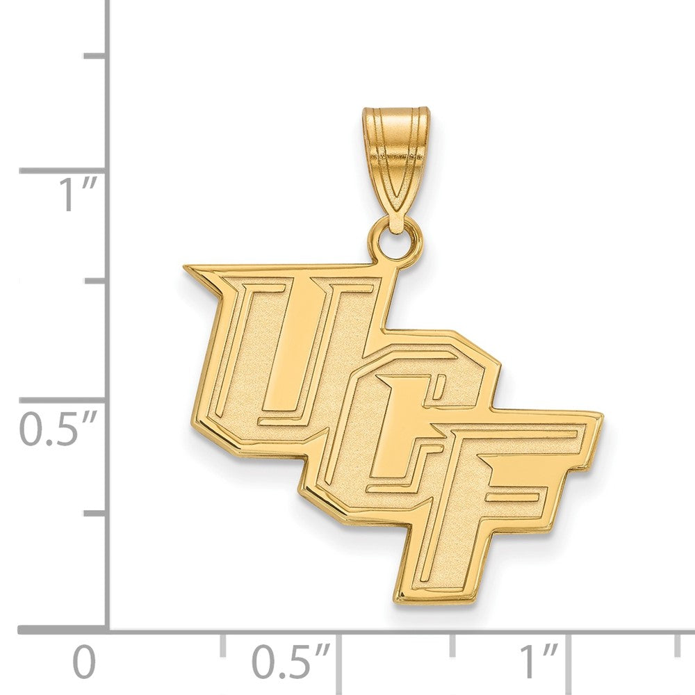 14k Gold LogoArt University of Central Florida U-C-F Large Pendant