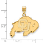 10k Gold LogoArt University of Colorado Buffalo Large Pendant