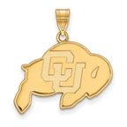 10k Gold LogoArt University of Colorado Buffalo Large Pendant