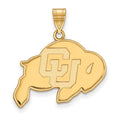 14k Gold LogoArt University of Colorado Buffalo Large Pendant