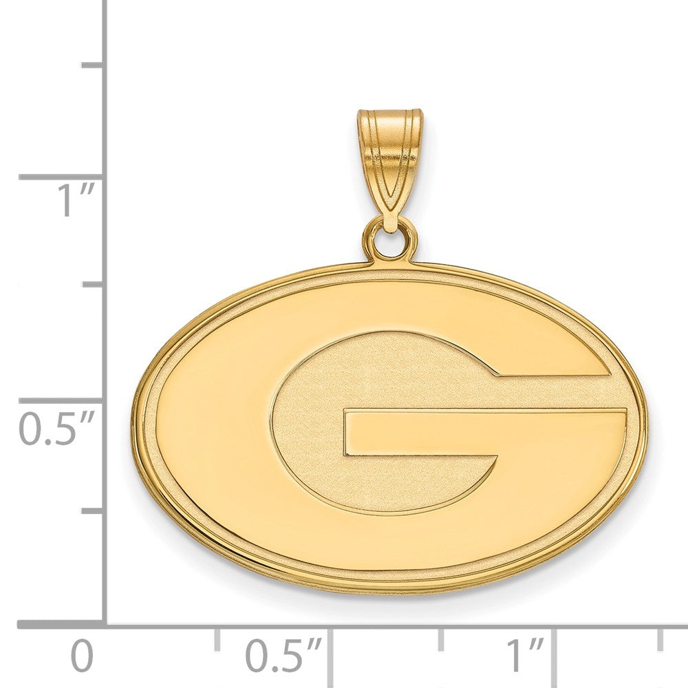 Sterling Silver Gold-plated LogoArt University of Georgia Letter G Large Pendant