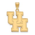 Sterling Silver Gold-plated LogoArt University of Houston U-H Large Pendant