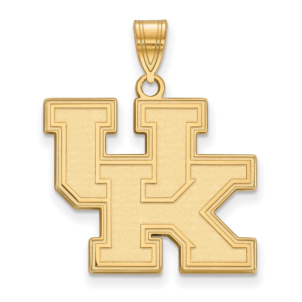 Sterling Silver Gold-plated LogoArt University of Kentucky U-K Large Pendant