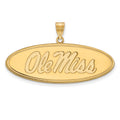 14k Gold LogoArt University of Mississippi Ole Miss Large Oval Pendant
