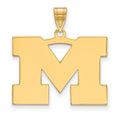 10k Gold LogoArt University of Michigan Letter M Large Pendant