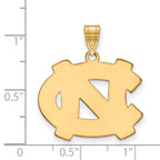 10k Gold LogoArt University of North Carolina N-C Large Pendant