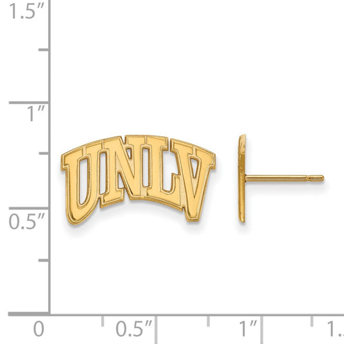 10k Gold LogoArt University of Nevada-Las Vegas U-N-L-V Small Post Earrings