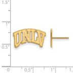 14k Gold LogoArt University of Nevada-Las Vegas U-N-L-V Small Post Earrings