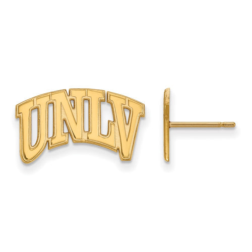 10k Gold LogoArt University of Nevada-Las Vegas U-N-L-V Small Post Earrings