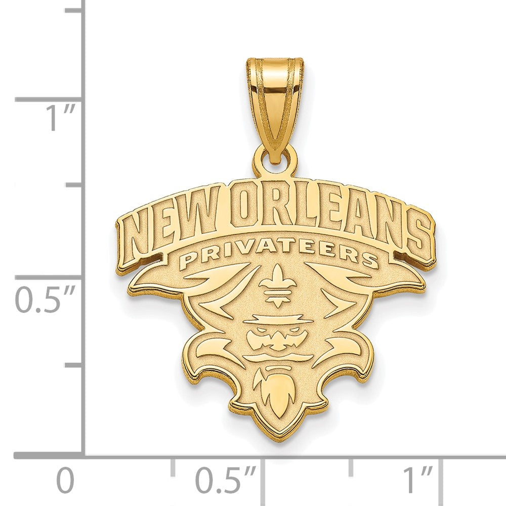 14k Gold LogoArt University of New Orleans U-N-O Extra Large Pendant