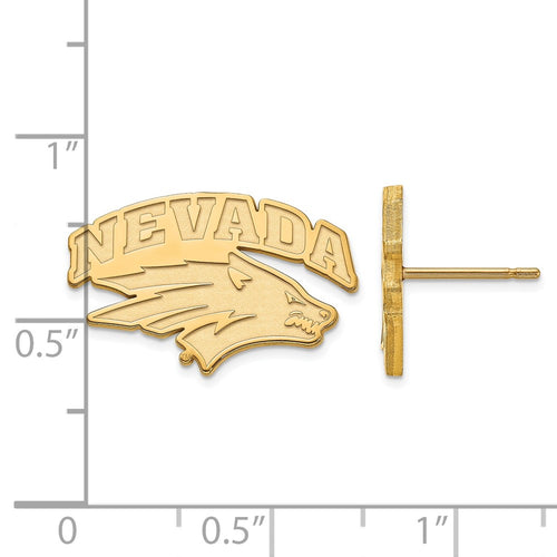 10k Gold LogoArt University of Nevada-Reno Small Post Earrings