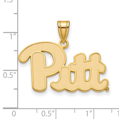 10k Gold LogoArt University of Pittsburgh Large Pendant