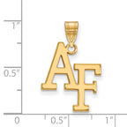 10k Gold LogoArt United States Air Force Academy A-F Large Pendant