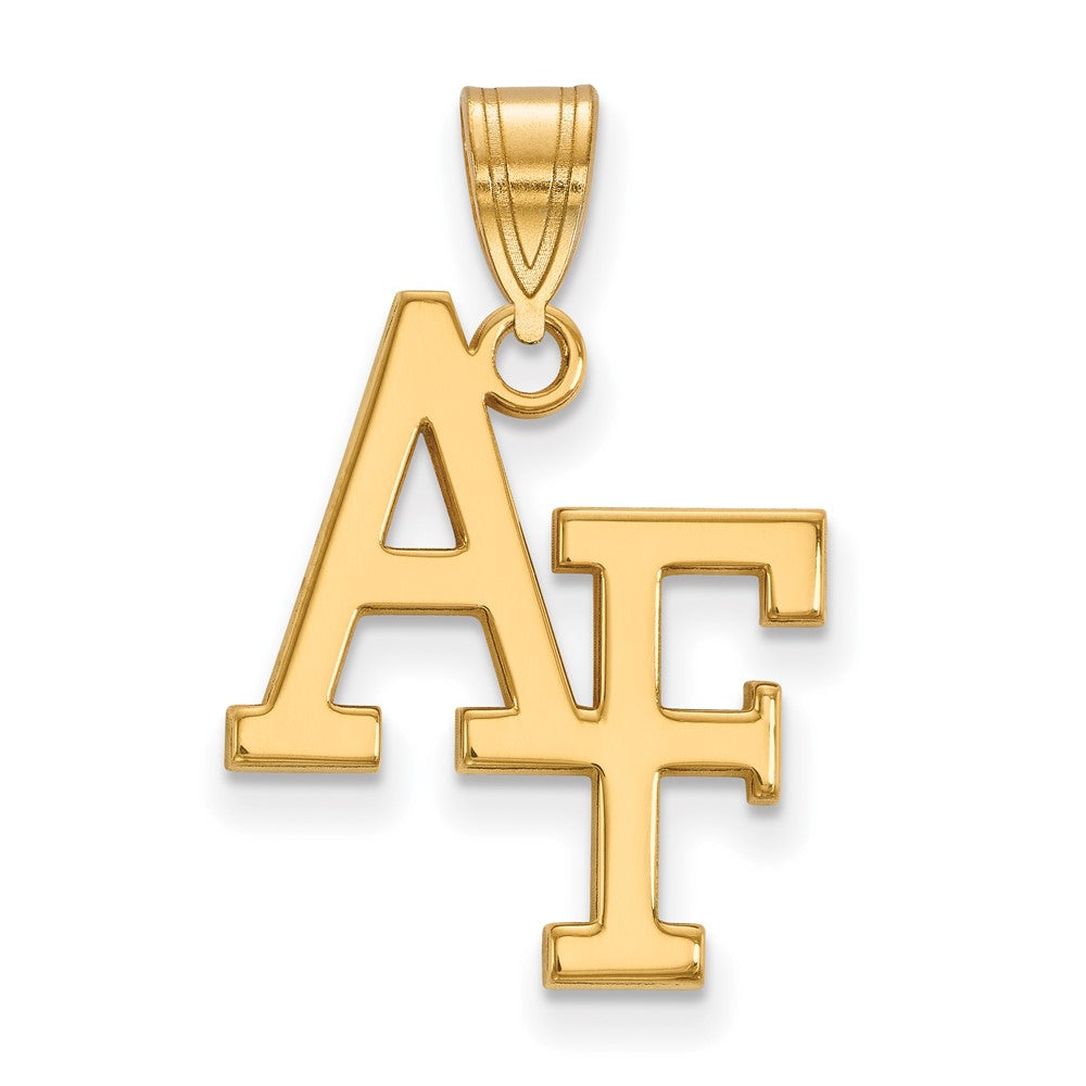 Sterling Silver Gold-plated LogoArt United States Air Force Academy A-F Large Pendant
