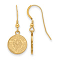 Sterling Silver Gold-plated LogoArt University of Louisiana at Lafayette Small Dangle Wire Earrings