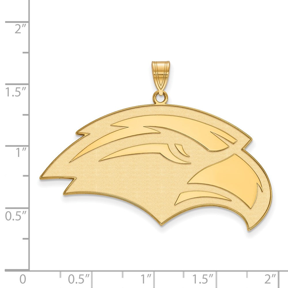 10k Gold LogoArt University of Southern Mississippi Eagle Extra Large Pendant