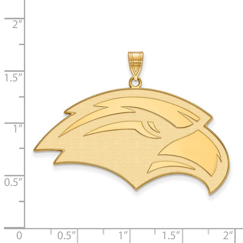 10k Gold LogoArt University of Southern Mississippi Eagle Extra Large Pendant