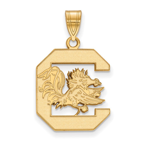 10k Gold LogoArt University of South Carolina Large Pendant