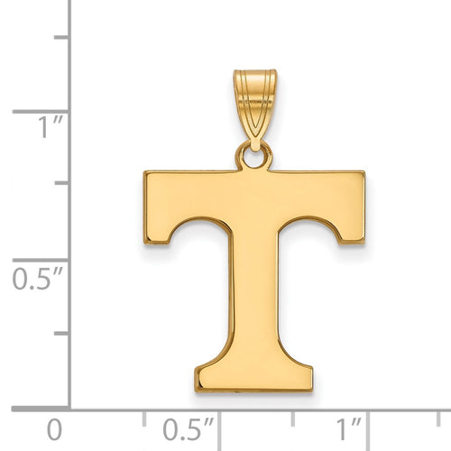 10k Gold LogoArt University of Tennessee Letter T Large Pendant
