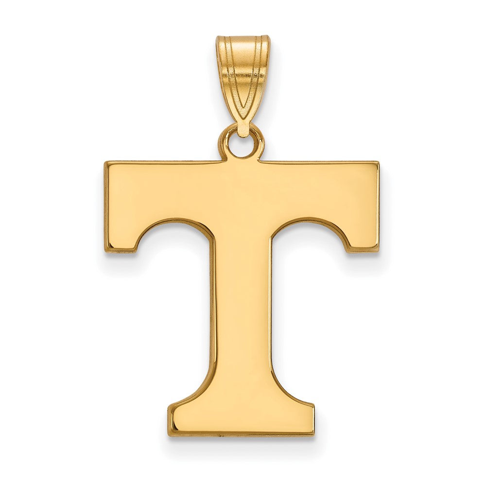 Sterling Silver Gold-plated LogoArt University of Tennessee Letter T Large Pendant