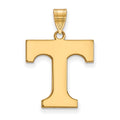Sterling Silver Gold-plated LogoArt University of Tennessee Letter T Large Pendant
