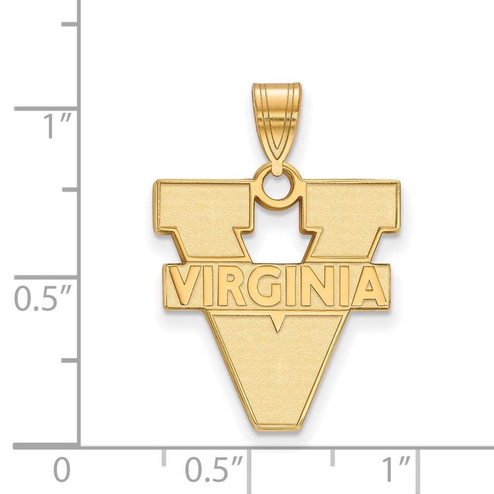 Sterling Silver Gold-plated LogoArt University of Virginia Large Pendant