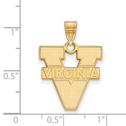 10k Gold LogoArt University of Virginia Large Pendant