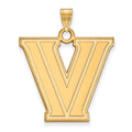 14k Gold LogoArt Villanova University Letter V Extra Large Pendant