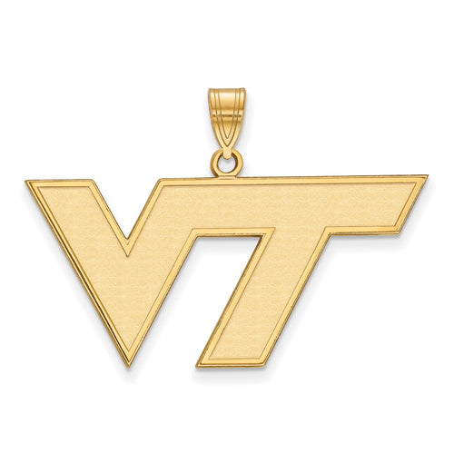 10k Gold LogoArt Virginia Tech V-T Large Pendant