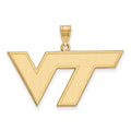 Sterling Silver Gold-plated LogoArt Virginia Tech V-T Large Pendant