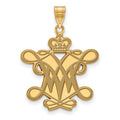 Sterling Silver Gold-plated LogoArt College of William and Mary Extra Large Enameled Pendant
