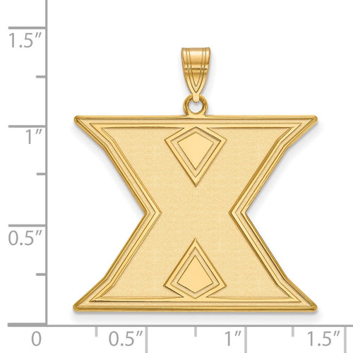10k Gold LogoArt Xavier University Letter X Extra Large Pendant