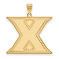Sterling Silver Gold-plated LogoArt Xavier University Letter X Extra Large Pendant