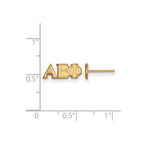 Sterling Silver Gold-plated LogoArt Alpha Epsilon Phi Sorority Greek Letters Extra Small Post Earrings