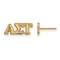 Sterling Silver Gold-plated LogoArt Alpha Sigma Tau Sorority Greek Letters Extra Small Post Earrings
