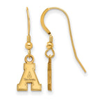 Sterling Silver Gold-plated LogoArt Appalachian State University Extra Small Dangle Wire Earrings
