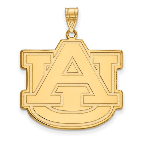 10k Gold LogoArt Auburn University A-U Extra Large Pendant