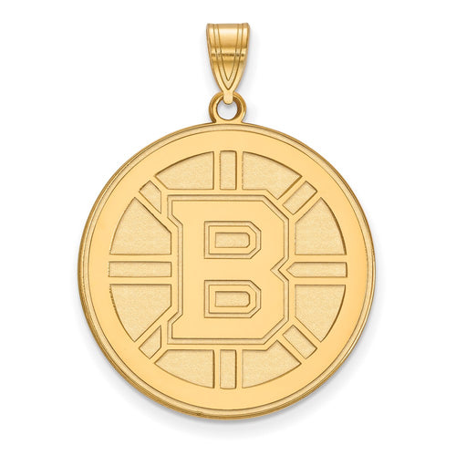 10k Gold NHL LogoArt Boston Bruins Extra Large Pendant