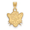 Sterling Silver Gold-plated LogoArt Brigham Young University Cougar Small Pendant