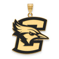 Sterling Silver Gold-plated LogoArt Creighton University Bluejay Extra Large Enameled Pendant