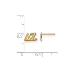 Sterling Silver Gold-plated LogoArt Delta Zeta Sorority Greek Letters Extra Small Post Earrings