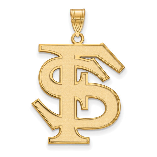 10k Gold LogoArt Florida State University F-S Extra Large Pendant