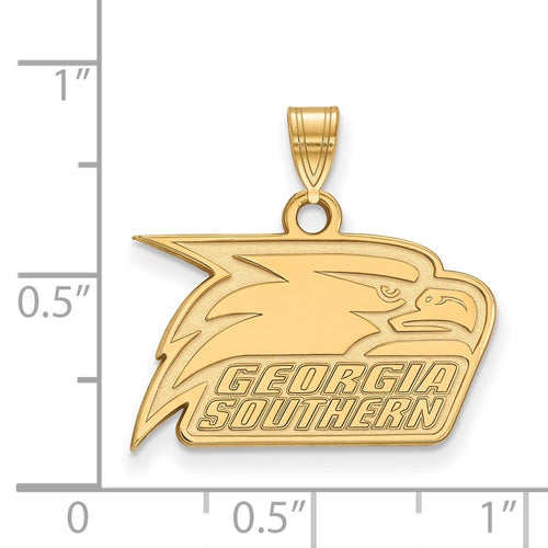 10k Gold LogoArt Georgia Southern University Eagle Small Pendant
