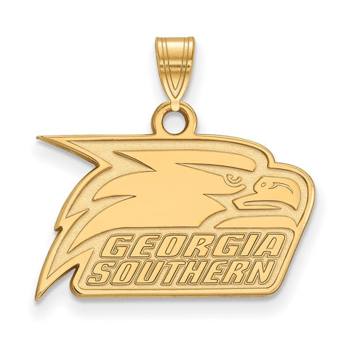 10k Gold LogoArt Georgia Southern University Eagle Small Pendant