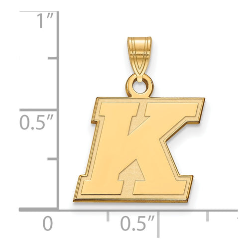 10k Gold LogoArt Kent State University Letter K Small Pendant