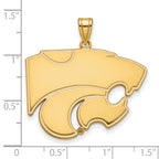 10k Gold LogoArt Kansas State University Wildcat Extra Large Pendant