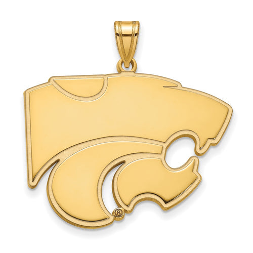 10k Gold LogoArt Kansas State University Wildcat Extra Large Pendant